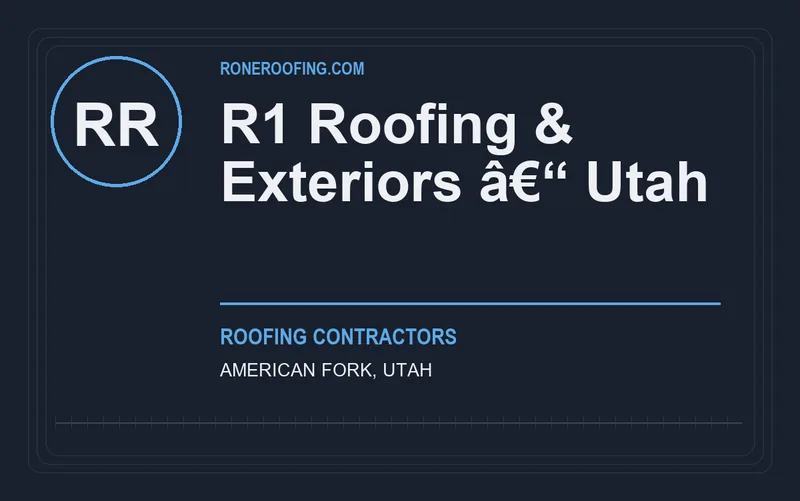 R1 Roofing & Exteriors â€“ Utah in American Fork, Utah