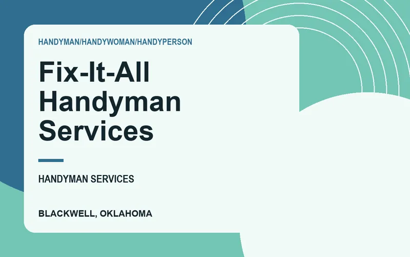 Fix-It-All Handyman Services in Blackwell, Oklahoma