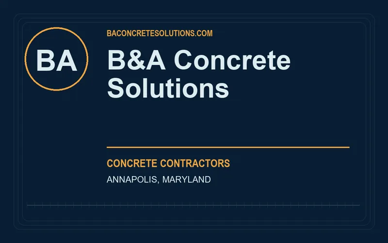 B&A Concrete Solutions in Annapolis, Maryland