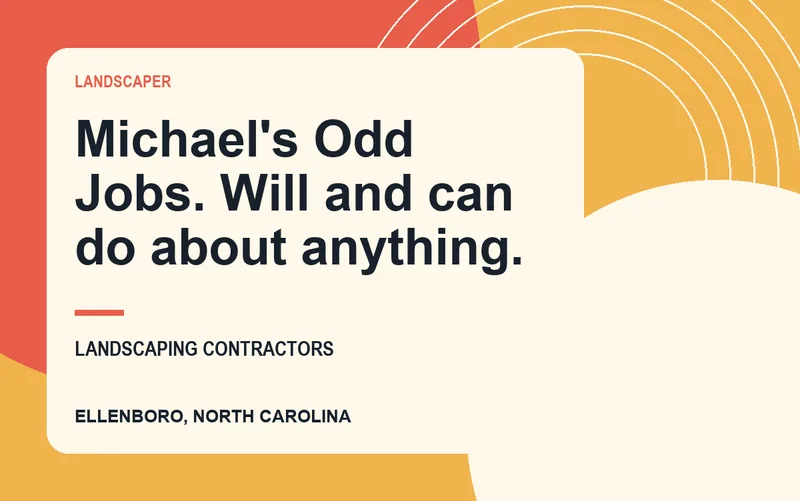 Michael's Odd Jobs. Will and can do about anything. in Ellenboro, North Carolina