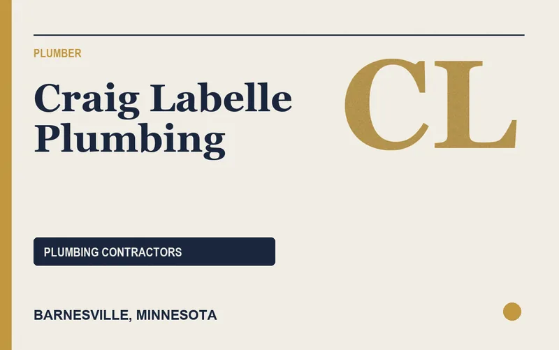 Craig Labelle Plumbing in Barnesville, Minnesota