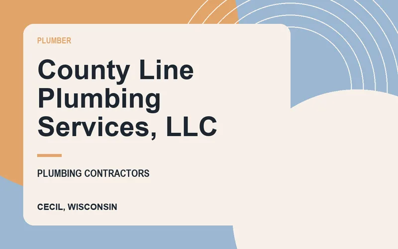 County Line Plumbing Services, LLC in Cecil, Wisconsin