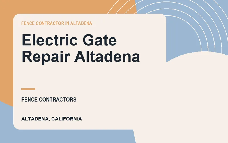 Electric Gate Repair Altadena in Altadena, California