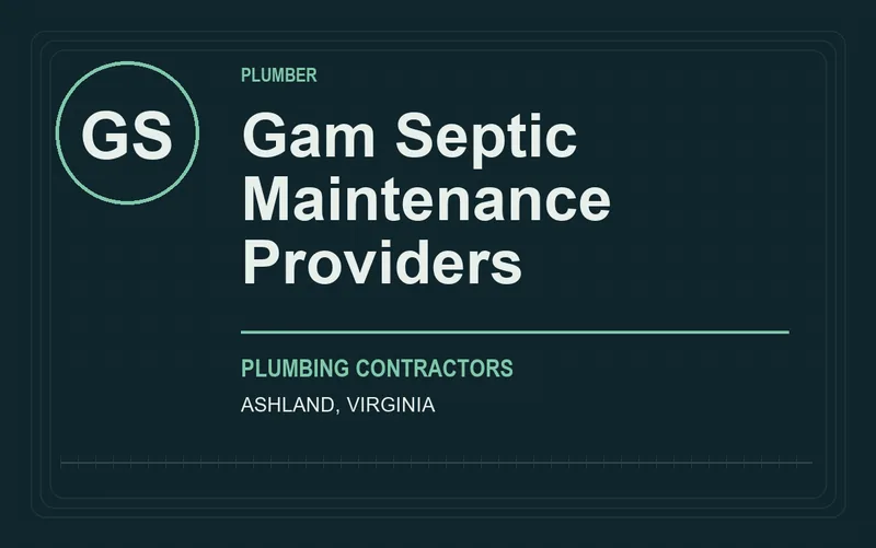 Gam Septic Maintenance Providers in Ashland, Virginia