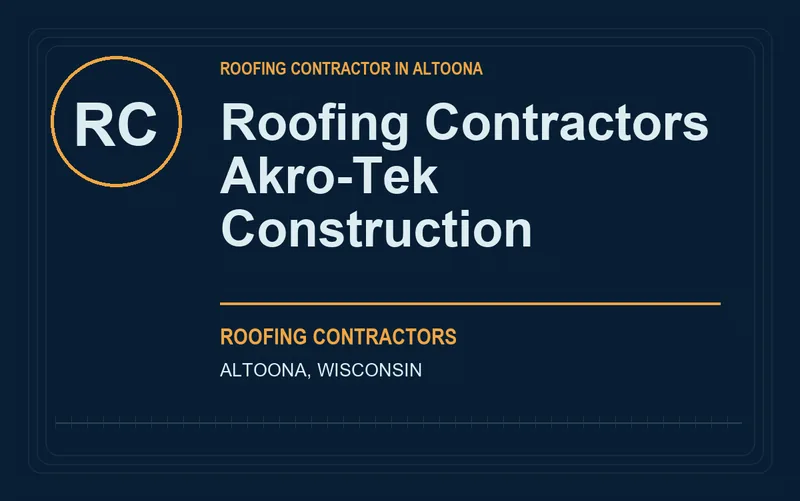 Roofing Contractors Akro-Tek Construction in Altoona, Wisconsin