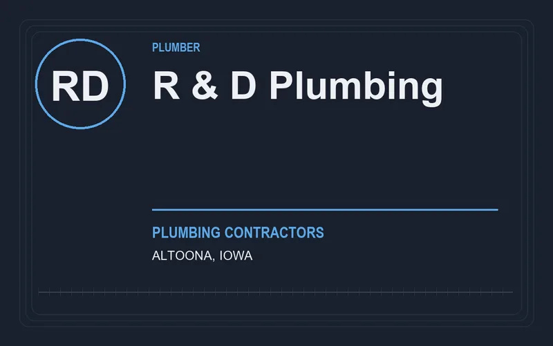 R & D Plumbing in Altoona, Iowa