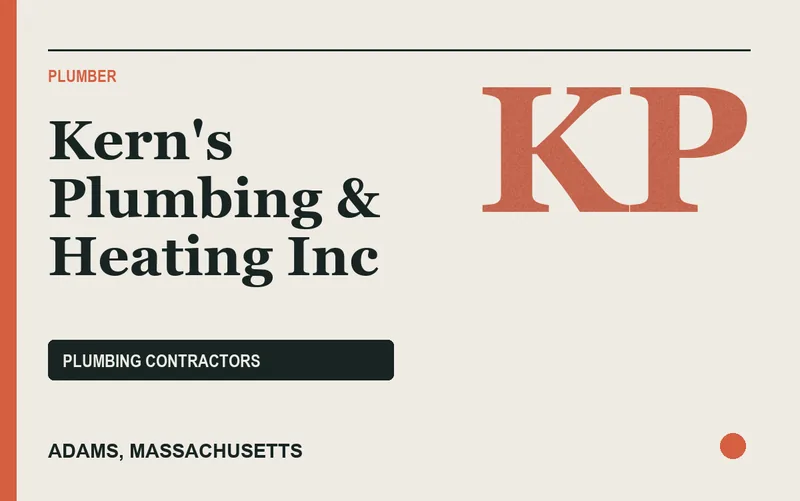 Kern's Plumbing & Heating Inc in Adams, Massachusetts