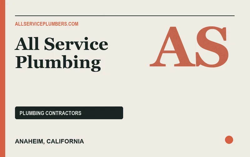 All Service Plumbing in Anaheim, California