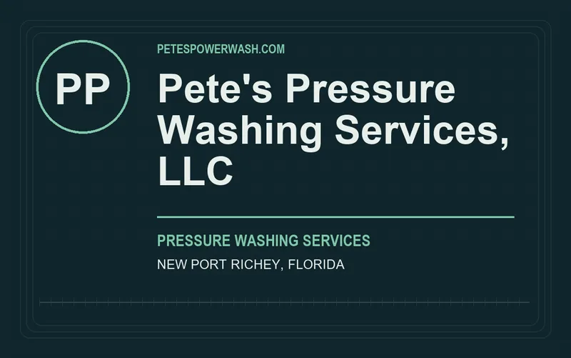 Pete's Pressure Washing Services, LLC in New Port Richey, Florida