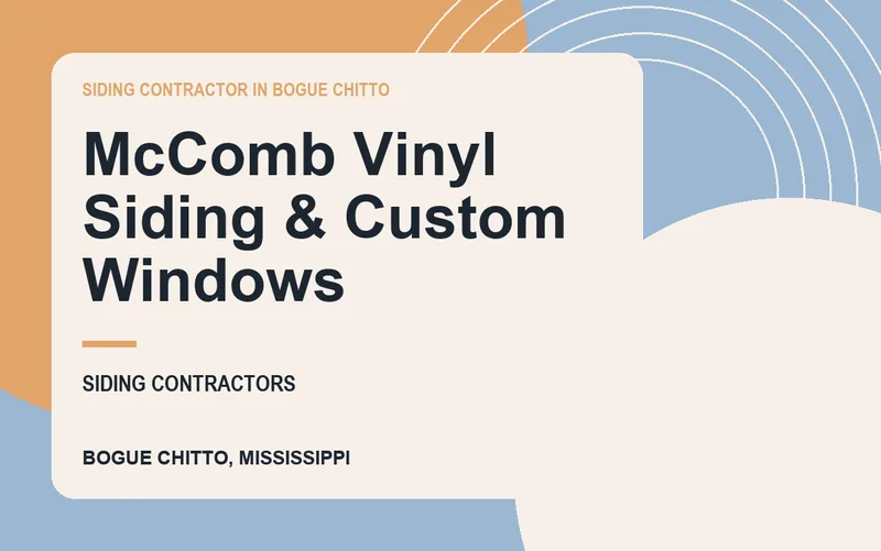 McComb Vinyl Siding & Custom Windows in Bogue Chitto, Mississippi