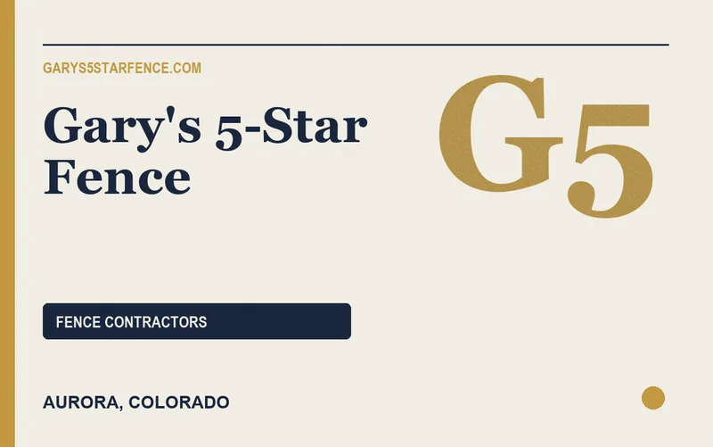 Gary's 5-Star Fence in Aurora, Colorado