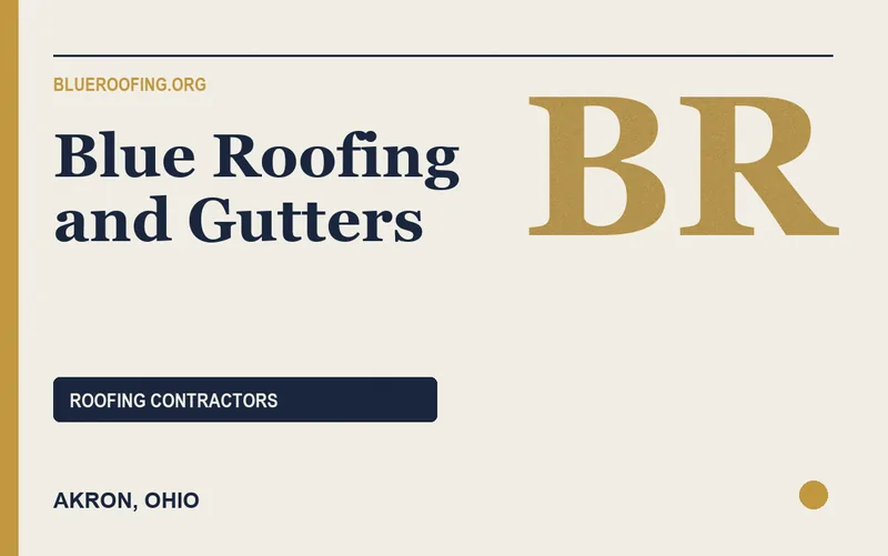 Blue Roofing and Gutters in Akron, Ohio