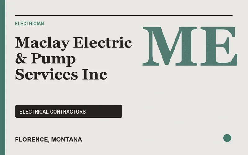 Maclay Electric & Pump Services Inc in Florence, Montana