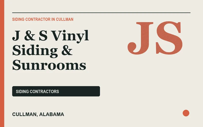 J & S Vinyl Siding & Sunrooms in Cullman, Alabama