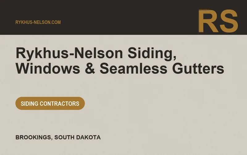 Rykhus-Nelson Siding, Windows & Seamless Gutters in Brookings, South Dakota