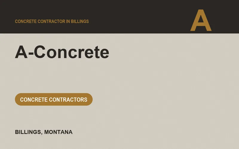 A-Concrete in Billings, Montana