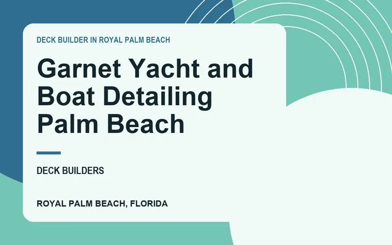 Garnet Yacht and Boat Detailing Palm Beach in Royal Palm Beach, Florida