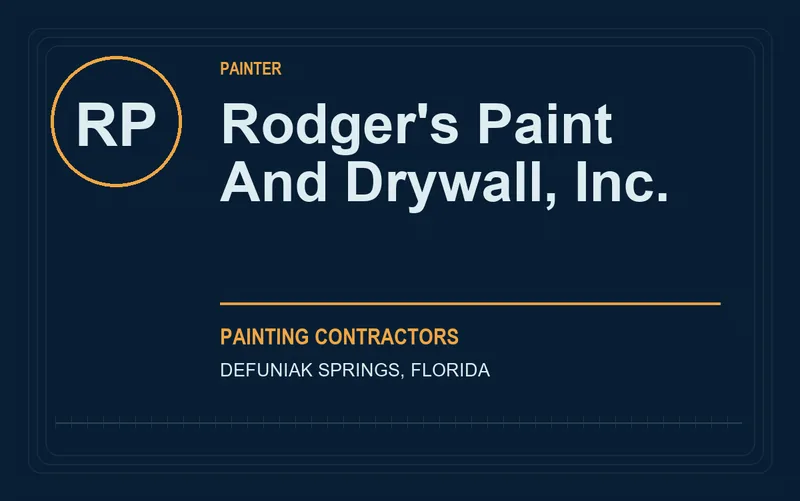 Rodger's Paint And Drywall, Inc. in Defuniak Springs, Florida