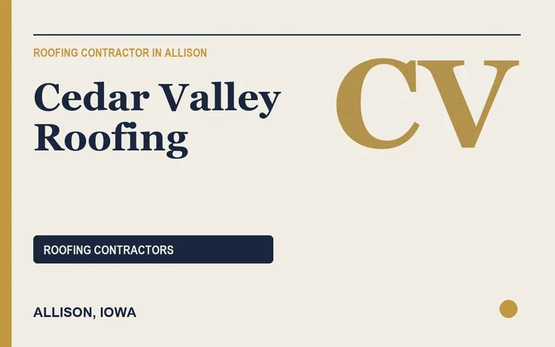 Cedar Valley Roofing in Allison, Iowa