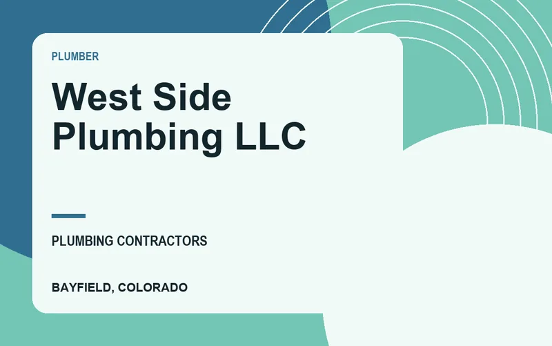 West Side Plumbing LLC in Bayfield, Colorado