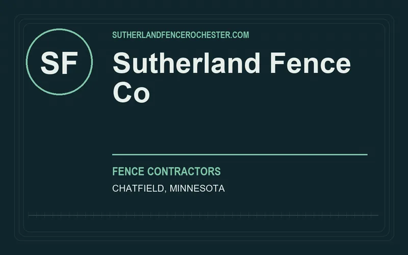 Sutherland Fence Co in Chatfield, Minnesota