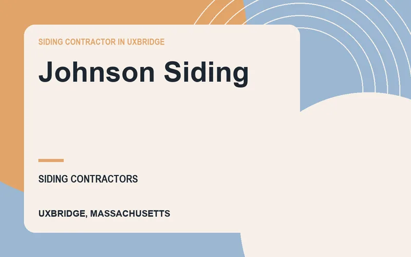 Johnson Siding in Uxbridge, Massachusetts