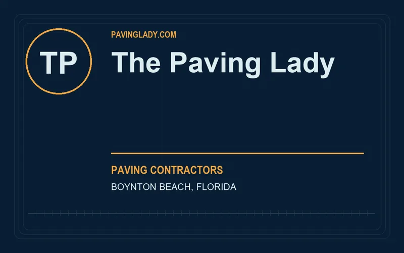The Paving Lady in Boynton Beach, Florida
