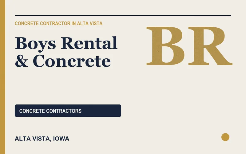 Boys Rental & Concrete in Alta Vista, Iowa