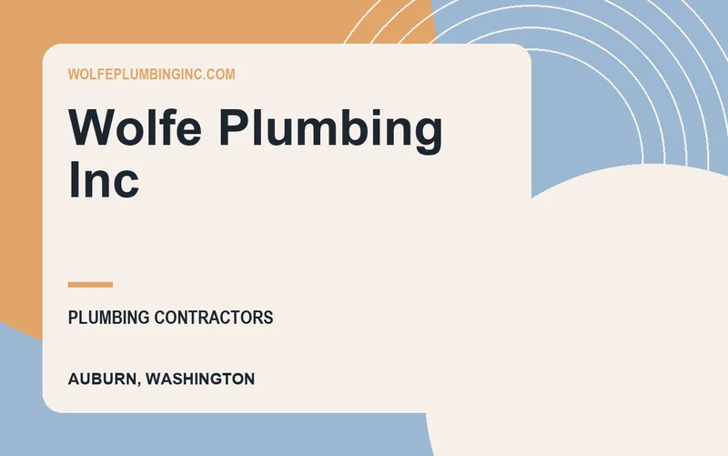 Wolfe Plumbing Inc in Auburn, Washington