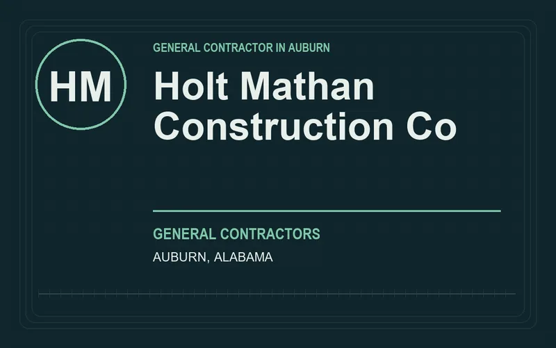 Holt Mathan Construction Co in Auburn, Alabama