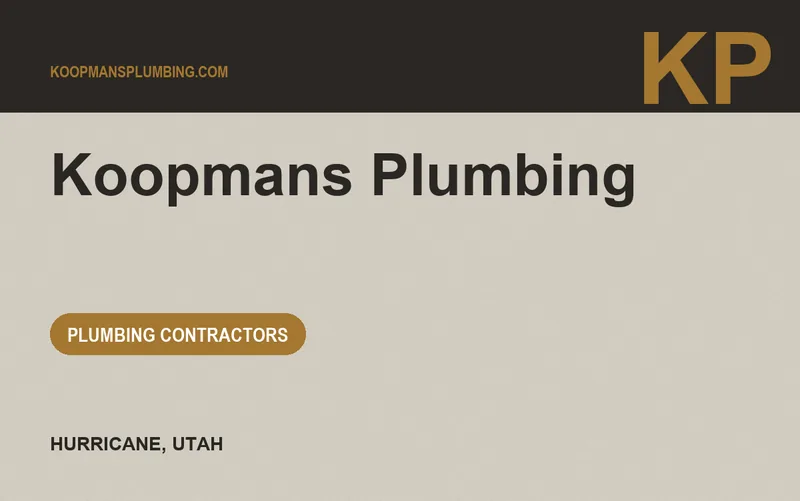 Koopmans Plumbing in Hurricane, Utah