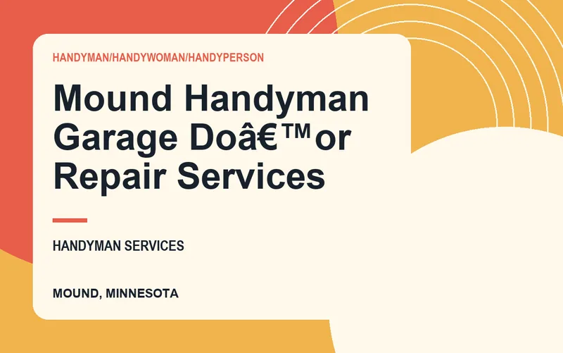 Mound Handyman Garage Doâ€™or Repair Services in Mound, Minnesota