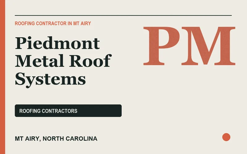 Piedmont Metal Roof Systems in Mt Airy, North Carolina