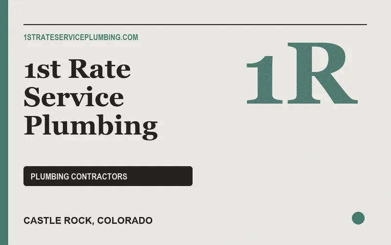 1st Rate Service Plumbing in Castle Rock, Colorado