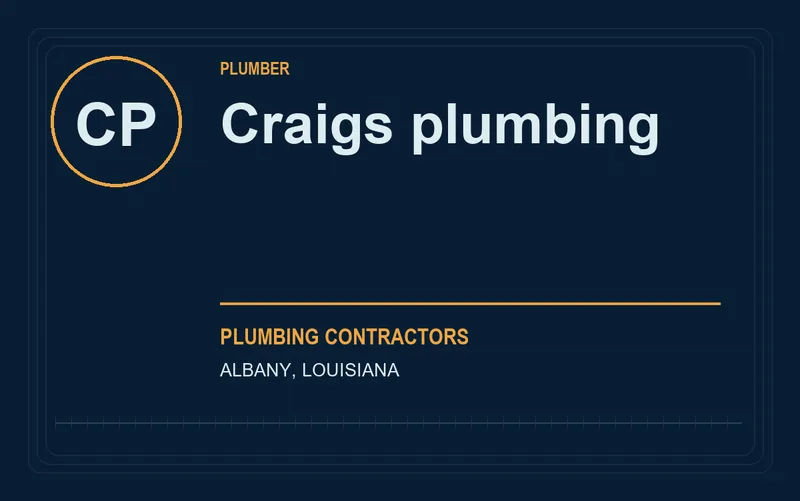 Craigs plumbing in Albany, Louisiana