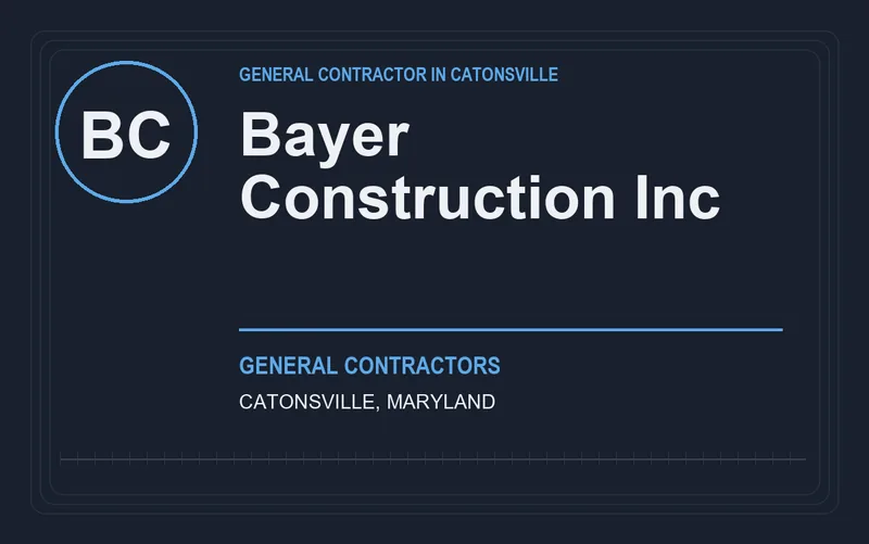 Bayer Construction Inc in Catonsville, Maryland