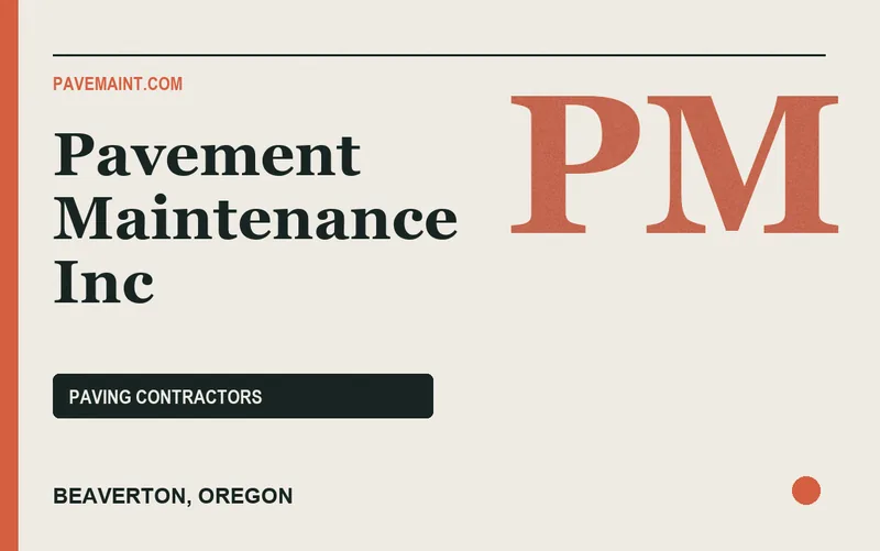 Pavement Maintenance Inc in Beaverton, Oregon