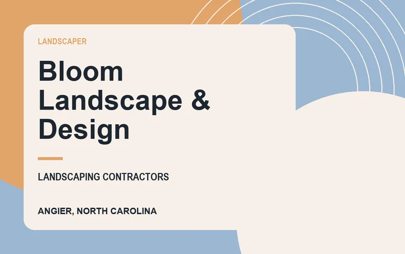Bloom Landscape & Design in Angier, North Carolina