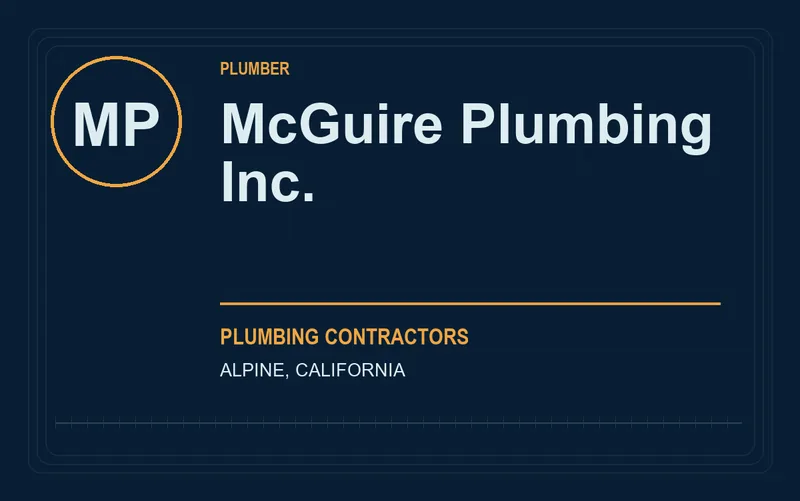 McGuire Plumbing Inc. in Alpine, California