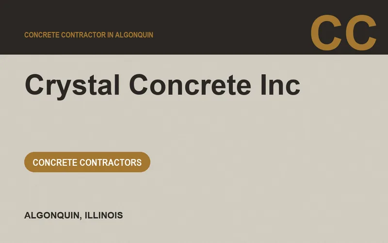 Crystal Concrete Inc in Algonquin, Illinois