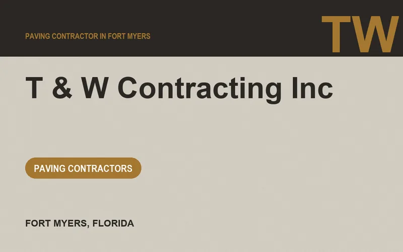 T & W Contracting Inc in Fort Myers, Florida