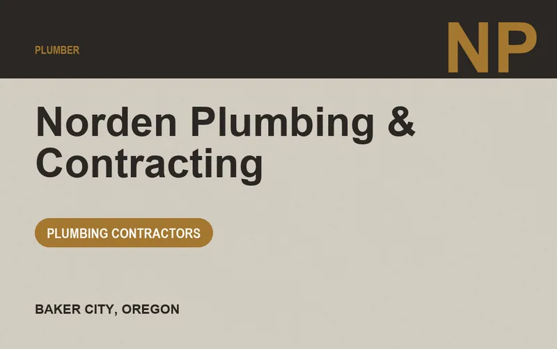 Norden Plumbing & Contracting in Baker City, Oregon