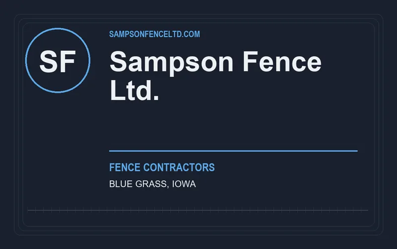 Sampson Fence Ltd. in Blue Grass, Iowa