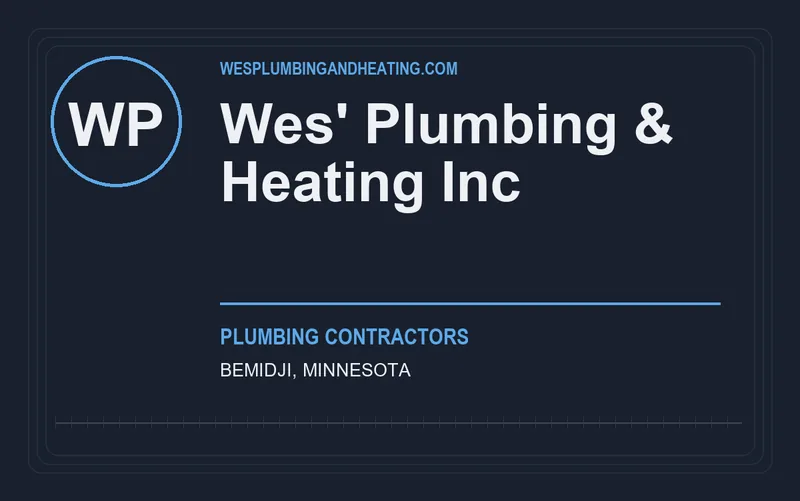Wes' Plumbing & Heating Inc in Bemidji, Minnesota
