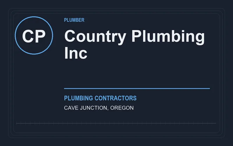 Country Plumbing Inc in Cave Junction, Oregon