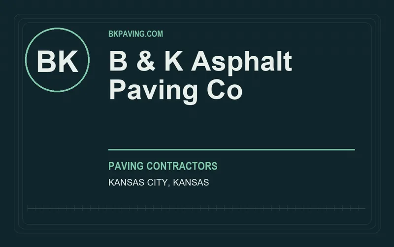 B & K Asphalt Paving Co in Kansas City, Kansas