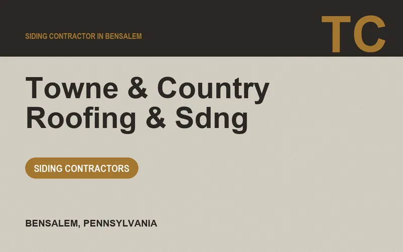 Towne & Country Roofing & Sdng in Bensalem, Pennsylvania