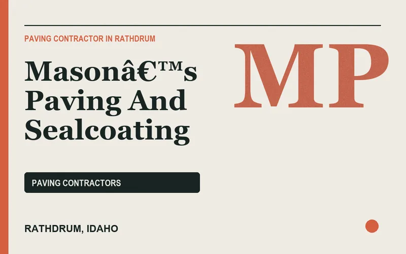 Masonâ€™s Paving And Sealcoating in Rathdrum, Idaho