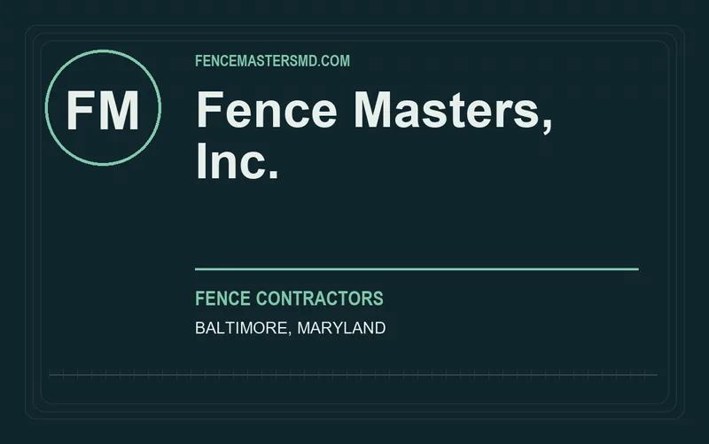 Fence Masters, Inc. in Baltimore, Maryland