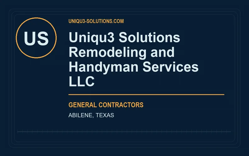 Uniqu3 Solutions Remodeling and Handyman Services LLC in Abilene, Texas